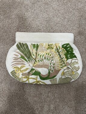 Moyna Embroidered Peacock Clutch